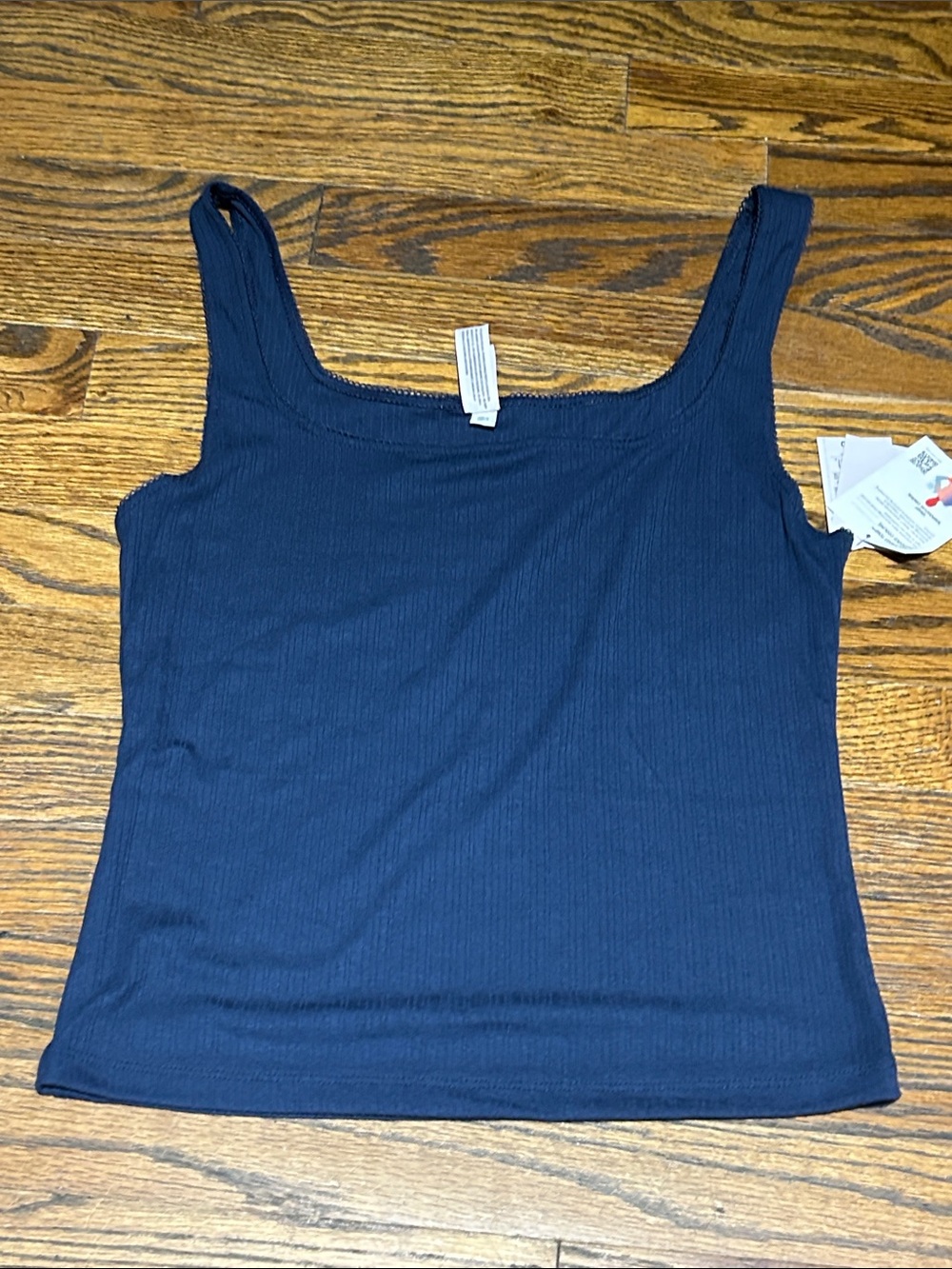 Auden Navy Ribbed Tank & Short Sleep Set - Picture 9 of 11